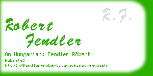 robert fendler business card