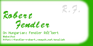 robert fendler business card